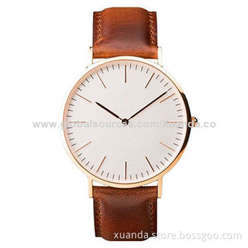 Restoring genuine leather strap men's stainless steel watches, 5ATM water-resistant